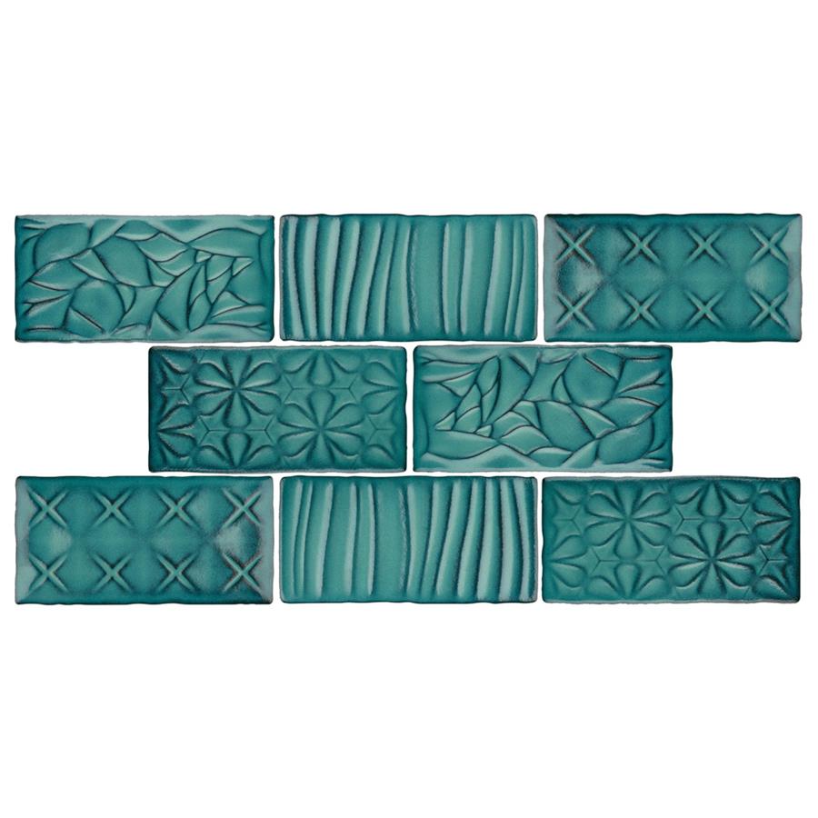 Antic Sensations Lava Verde 3"x6" Ceramic W Tile