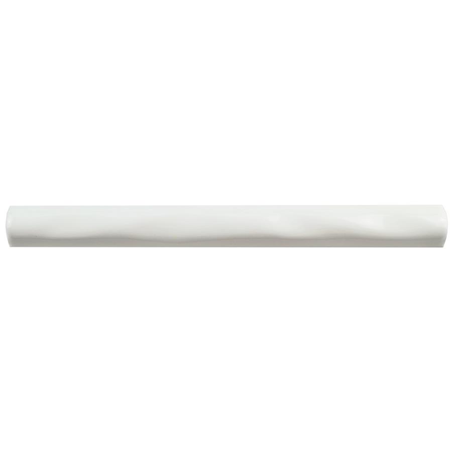 Rugosa Blanco 7/8"x7-7/8" Ceramic Cigarro Bordura W Trim