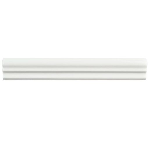 Blanco Brillo Zen 1-1/4"x7-7/8" Ceramic Moldura W Trim