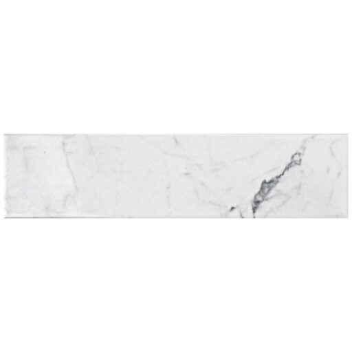 Classico Carrara Glossy 3"x12" Ceramic W Tile