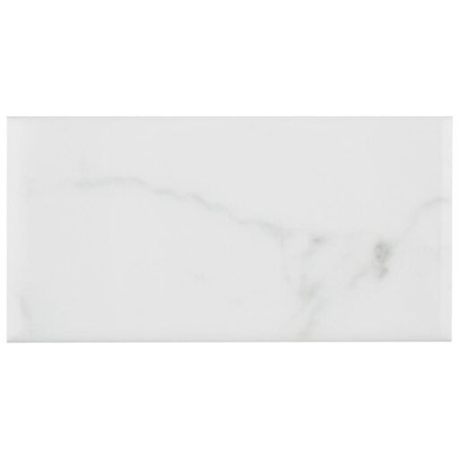 Classico Carrara Glossy 3"x6" Ceramic W Tile