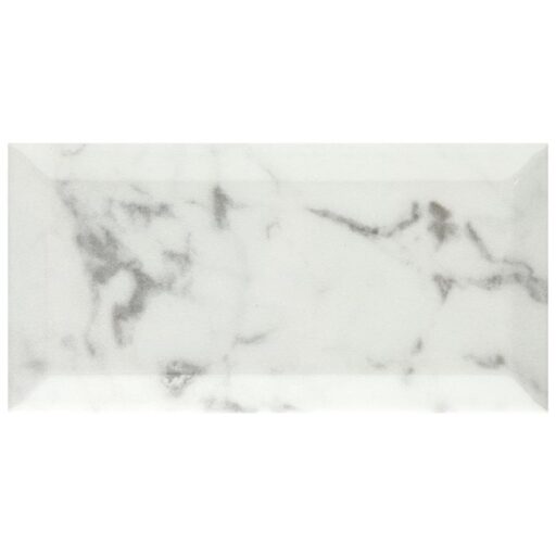 Classico Carrara Glossy Metro 3"x6" Ceramic W Tile