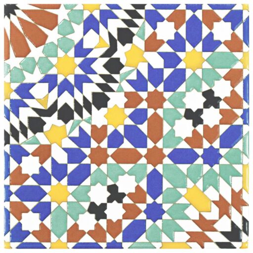 Sevillano Andalusia 7-7/8"x7-7/8" Ceramic W Tile