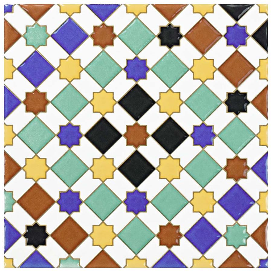 Sevillano Giralda 7-7/8"x7-7/8" Ceramic W Tile
