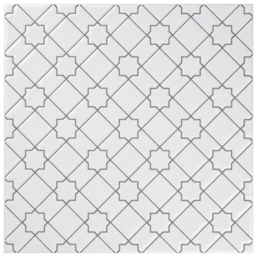 Sevillano Giralda White 7-7/8"x7-7/8" Ceramic Wall Tile