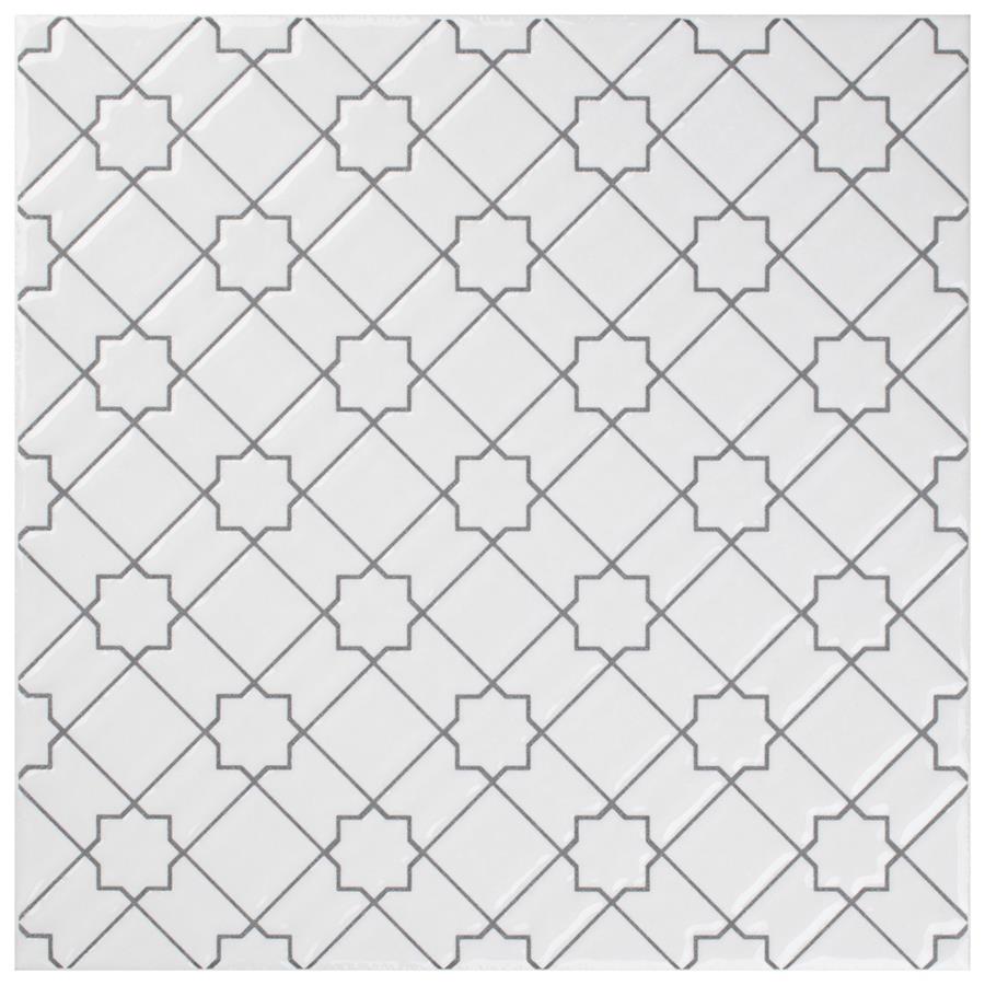 Sevillano Giralda White 7-7/8"x7-7/8" Ceramic Wall Tile