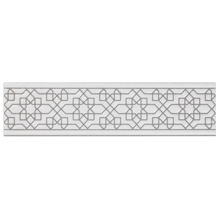 Sevillano Listello Estrella White 2"x7-7/8" Cer Wall Trim