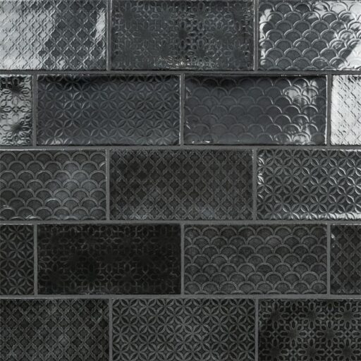 Camden Decor Nero 4"x 8" Ceramic Wall Tile