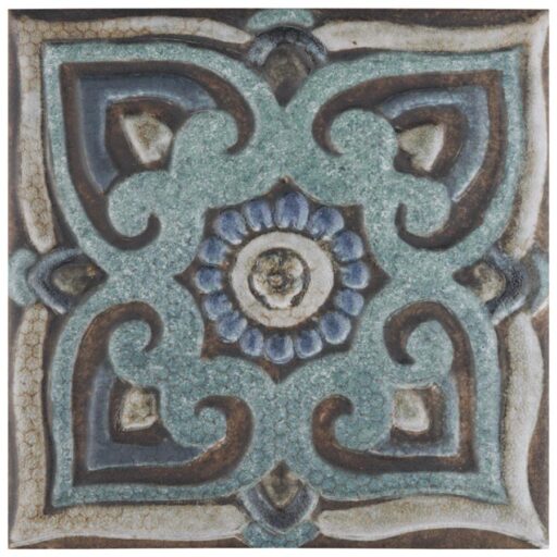 Mandala Decor Mix 7-7/8" x 7-7/8" Ceramic W Tile