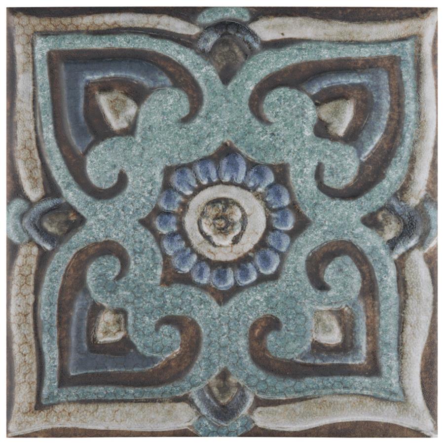 Mandala Decor Mix 7-7/8" x 7-7/8" Ceramic W Tile