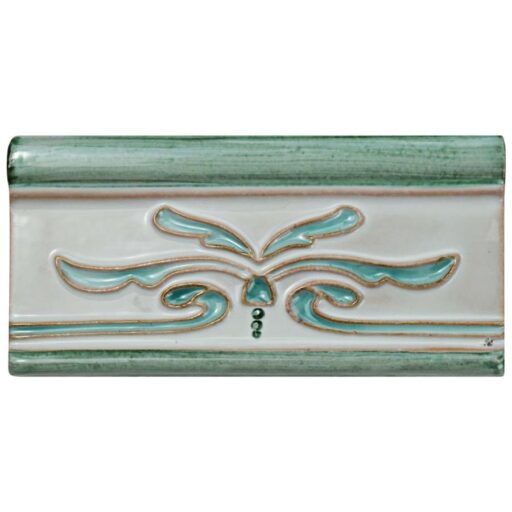 Novecento Cenefa Evoli Aguamarina 2-5/8"x5-1/8" Cer W Trim