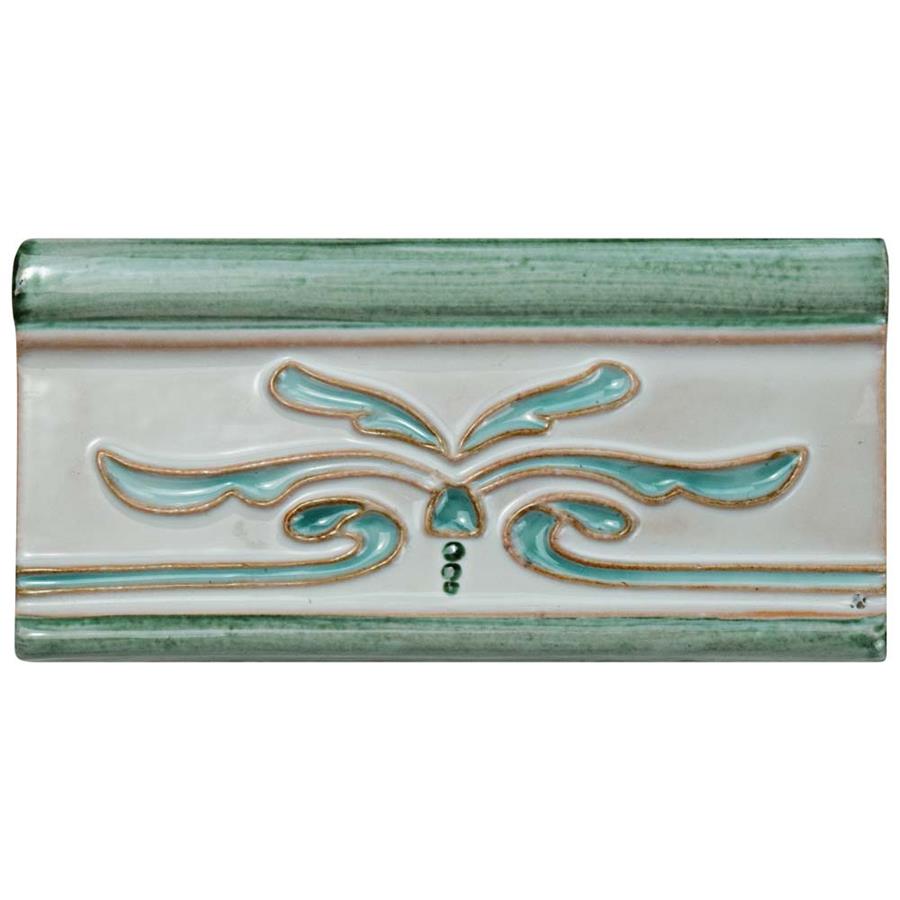 Novecento Cenefa Evoli Aguamarina 2-5/8"x5-1/8" Cer W Trim
