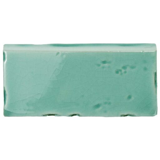 Novecento Zocalo Aguamarina 2-1/2"x5-1/8" Ceramic W Trim