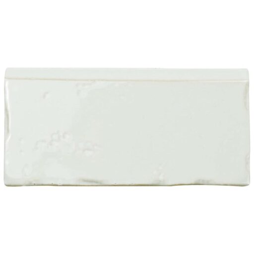 Novecento Zocalo Blanco Viejo 2-1/2"x5-1/8" Ceramic W Trim