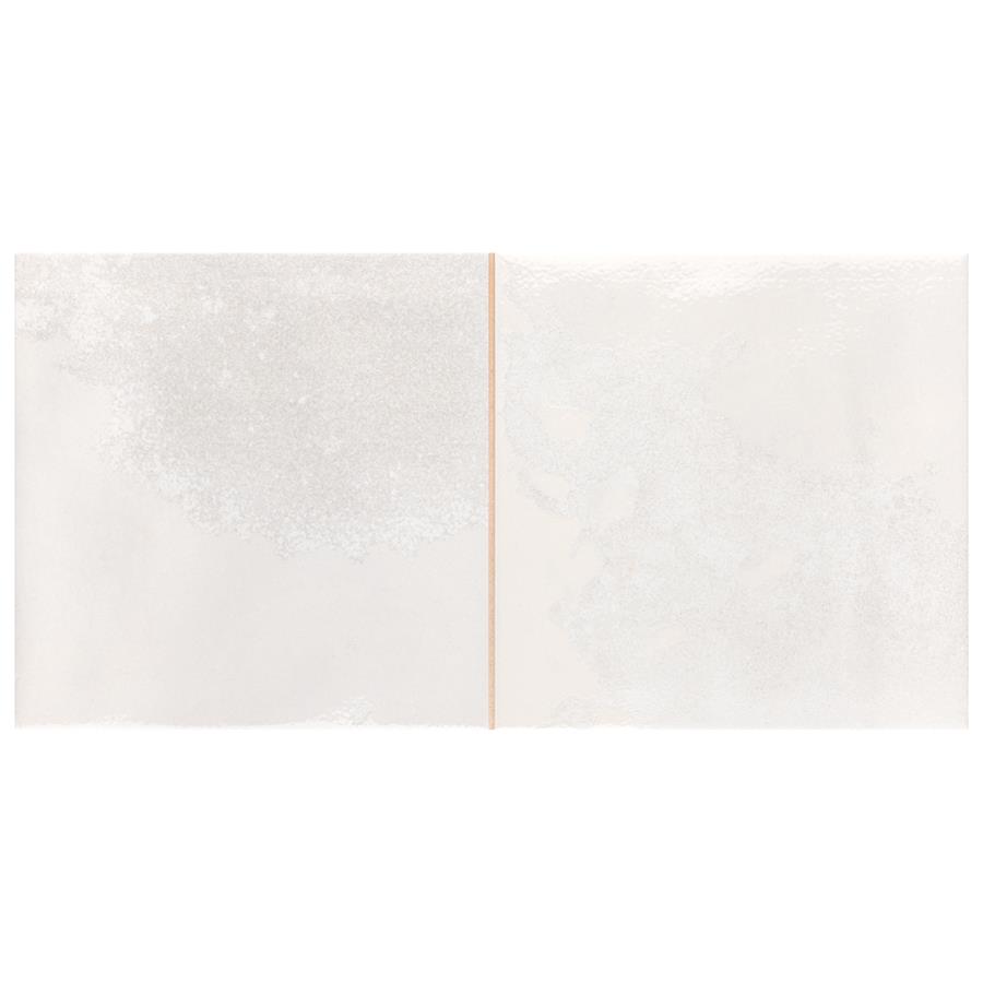 Kings Tradition Square White 7-7/8"x15-3/4" Porc Wall Tile