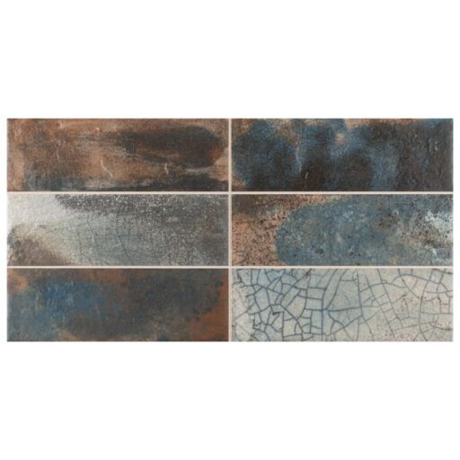 Kings Raku Colors 7-7/8" x 15-3/4" Ceramic Wall Tile