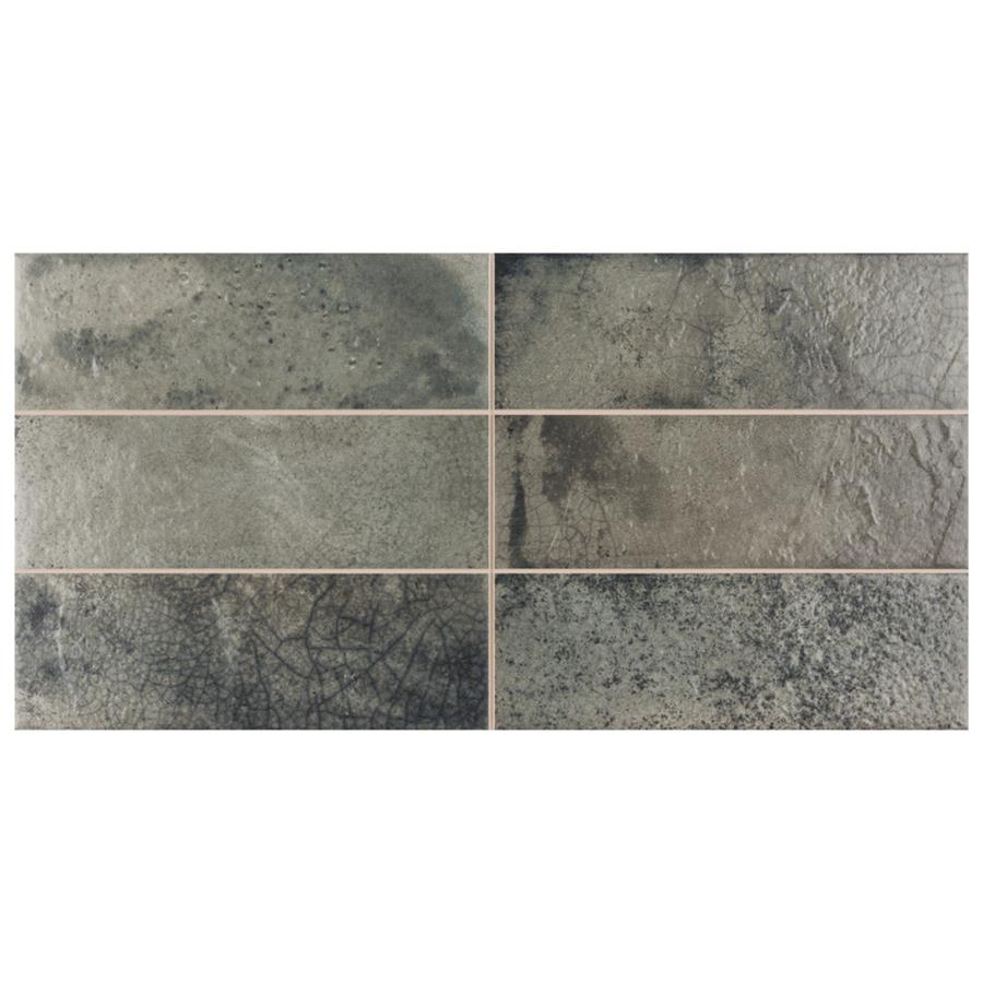 Kings Raku Sage 7-7/8" x 15-3/4" Ceramic Wall Tile