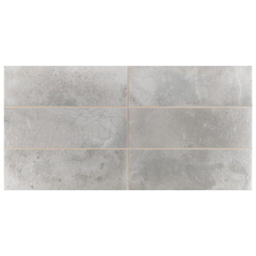 Kings Raku Silver 7-7/8" x 15-3/4" Ceramic Wall Tile