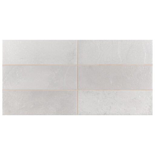 Kings Raku White 7-7/8" x 15-3/4" Ceramic Wall Tile