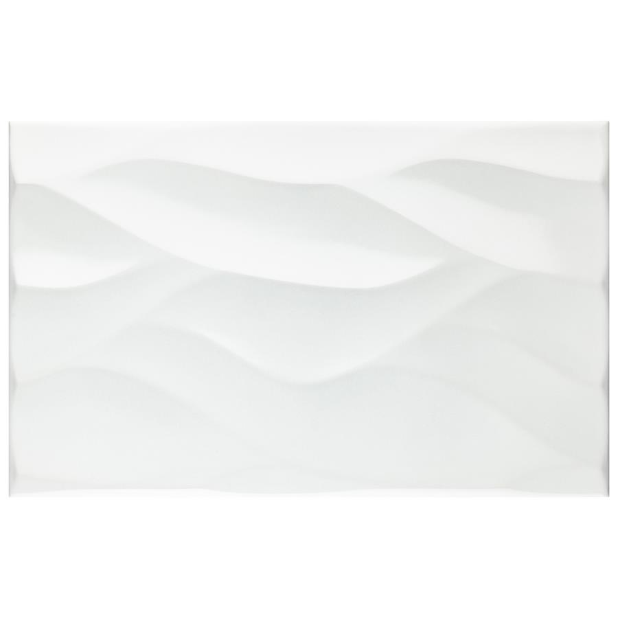 More Natur Glossy White 9-7/8"x15-3/4" Ceramic Wall Tile