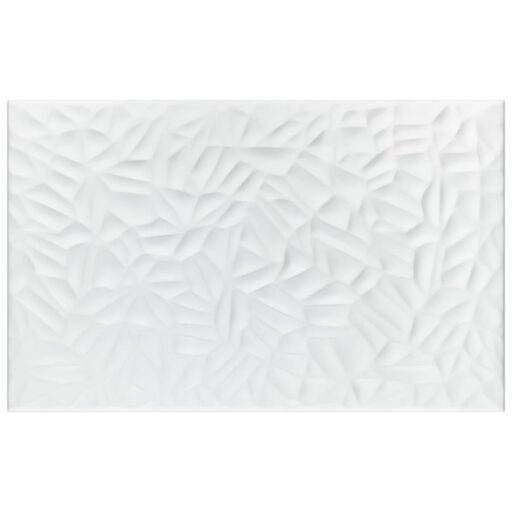 More Petal Matte White 9-7/8"x15-3/4" Ceramic Wall Tile