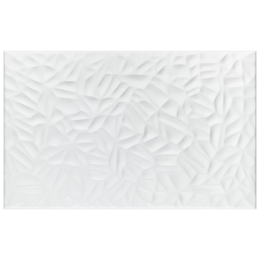 More Petal Matte White 9-7/8"x15-3/4" Ceramic Wall Tile