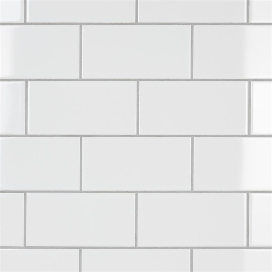 Projectos Urban Glossy White 3-7/8"x7-3/4"Ceramic Wall Tile