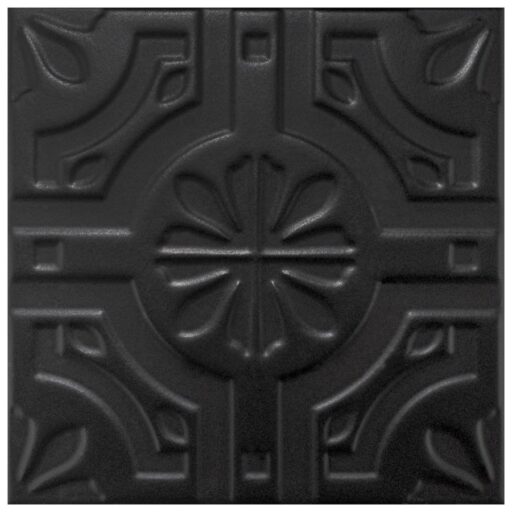 Triplex Real Black 7-3/4"x7-3/4" Ceramic W Tile