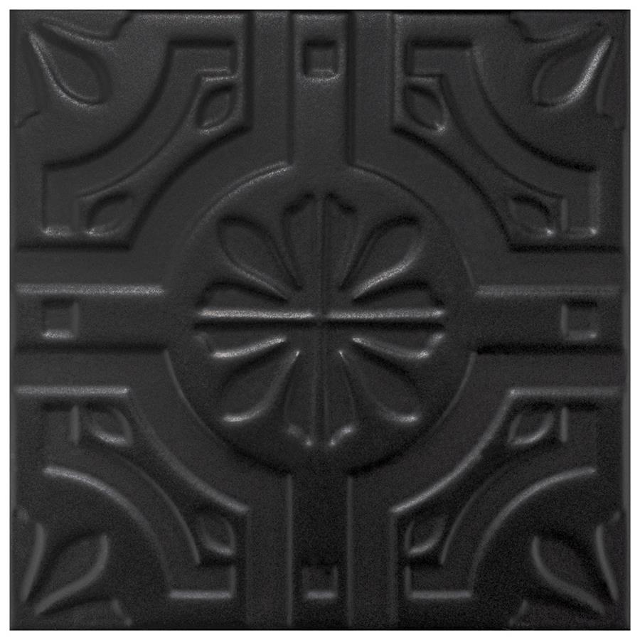 Triplex Real Black 7-3/4"x7-3/4" Ceramic W Tile