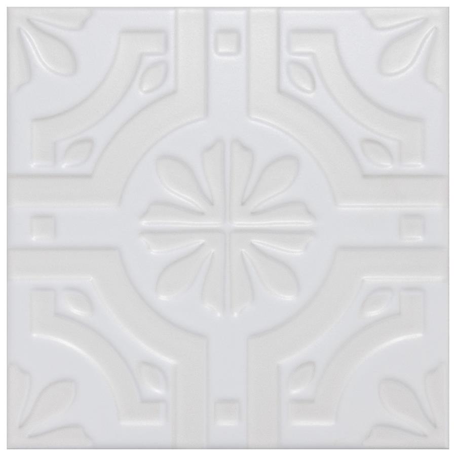 Triplex Real White 7-3/4"x7-3/4" Ceramic Wall Tile