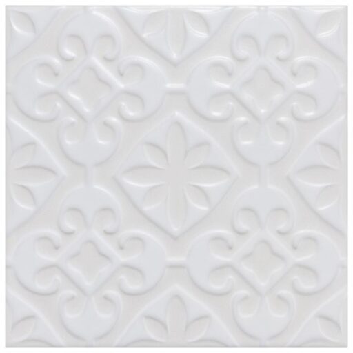 Triplex Valverde White 7-3/4"x7-3/4" Ceramic Wall Tile