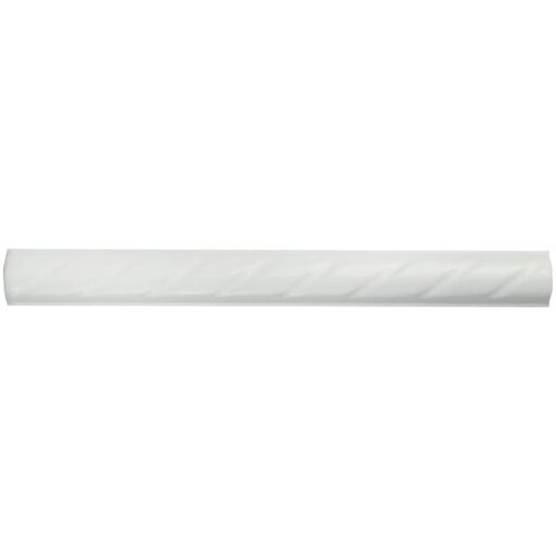 White Rope 1"x9-3/4" Ceramic Pencil W Trim