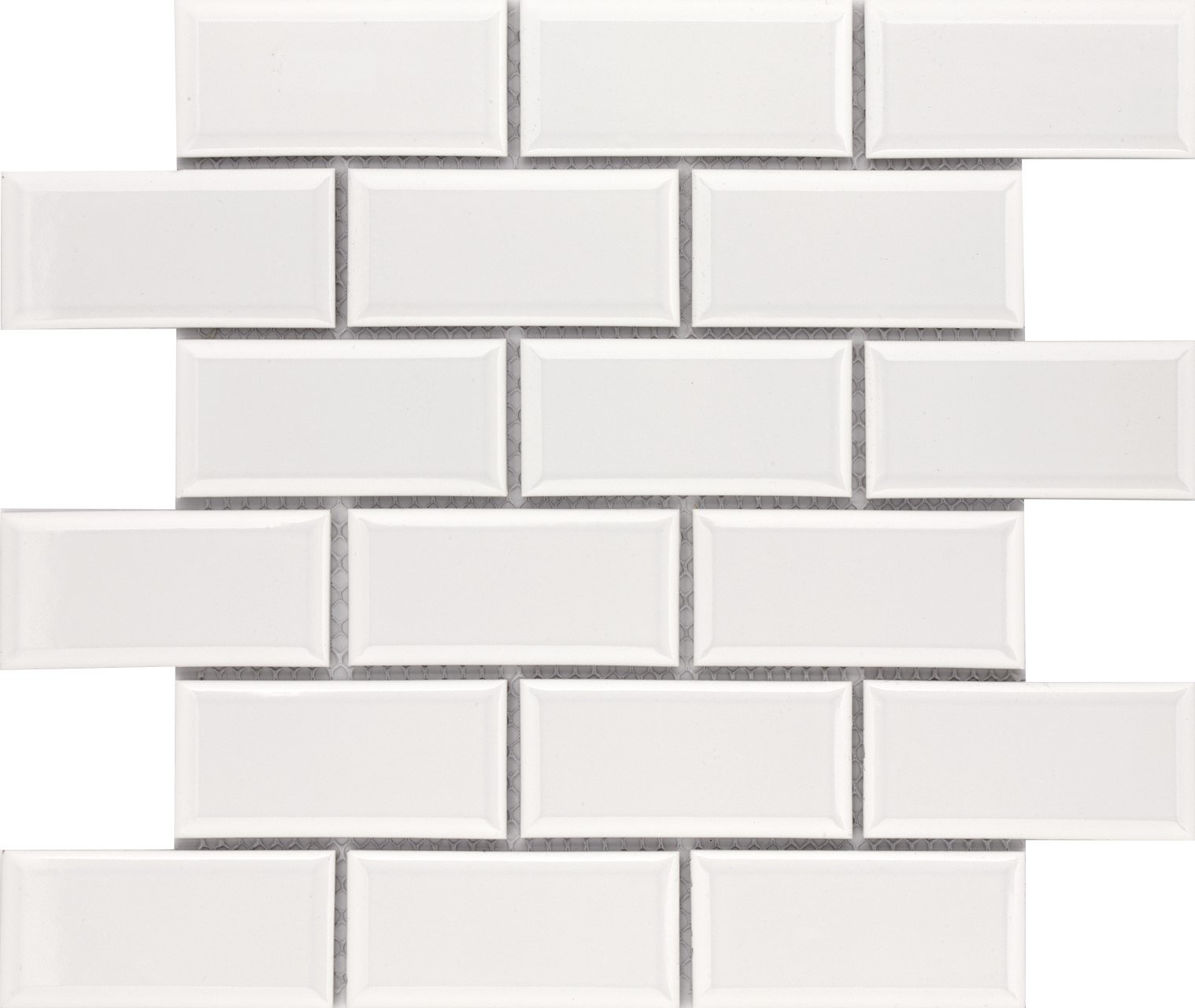 Bg White Ice 2X4 Bev. Brick