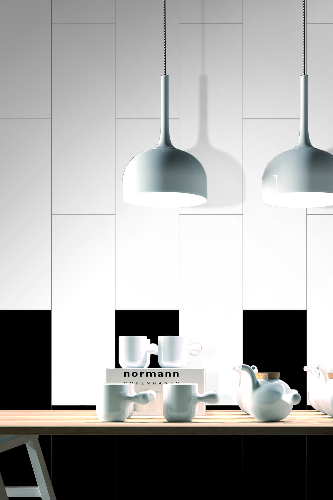 White Polished Ceramic Wall 12 X 36