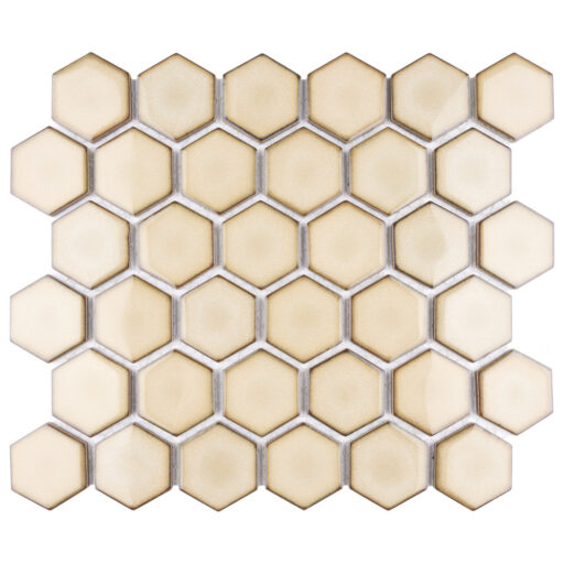 Hudson Due Hex Caffe 11-1/4 in. x 12-1/2 in. Porcelain Mosaic Tile
