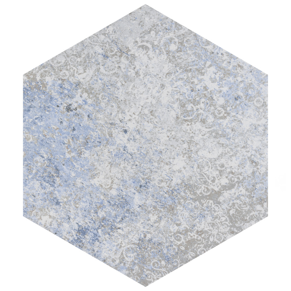 Emotion Hex Grey 9-7/8 in. x 11-1/4 in. Porcelain Floor and Wall Tile