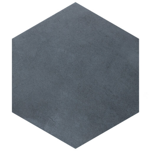 Industrial Hex Blue 8-1/2 in. x 9-7/8 in. Porcelain Floor and Wall Tile