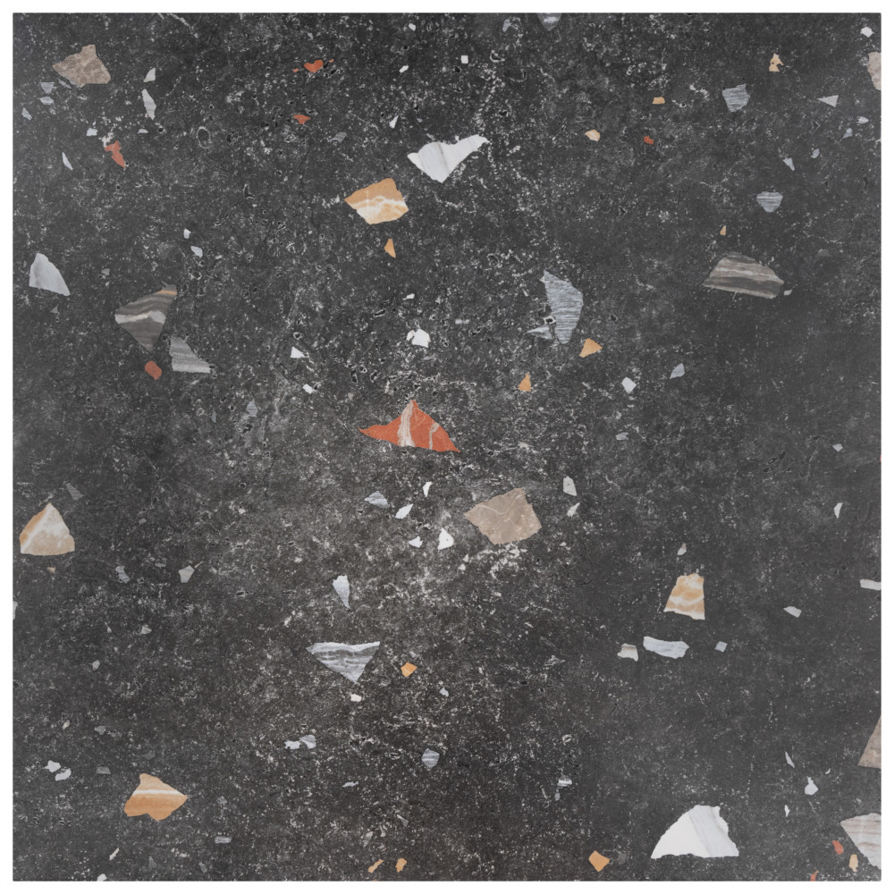 Sonar Black 25-5/8 in. x 25-5/8 in. Porcelain Floor and Wall Tile