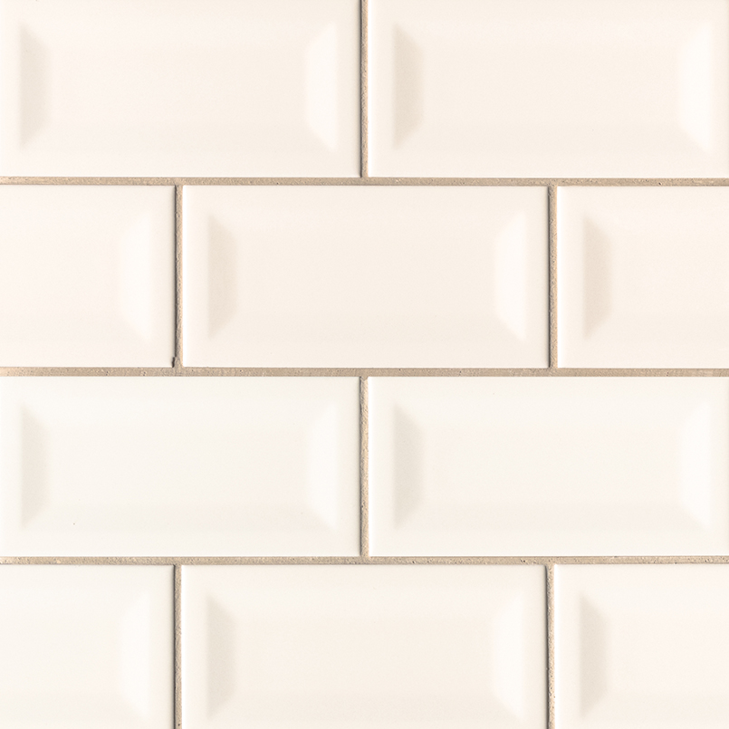 Almond Glossy 3X6 Inverted Beveled