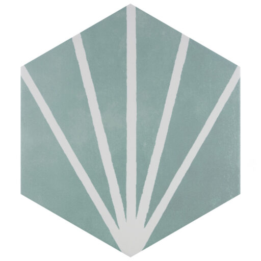 Horizon Dusk Hex Aquamarina 7-3/4 in. x 9 in. Ceramic Floor and Wall Tile