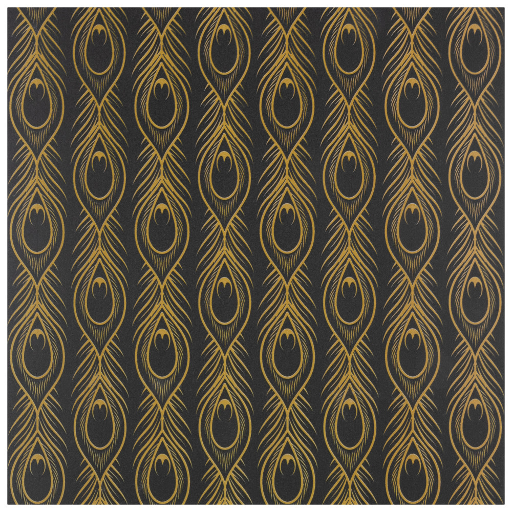 Art Deco Daiquiri Black 11-3/4 in. x 11-3/4 in. Porcelain Floor and Wall Tile