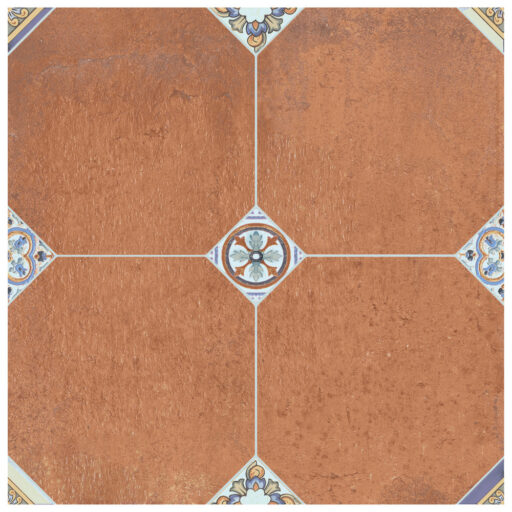 Manises Décor Cuero 13-1/8 in. x 13-1/8 in. Ceramic Floor and Wall Tile
