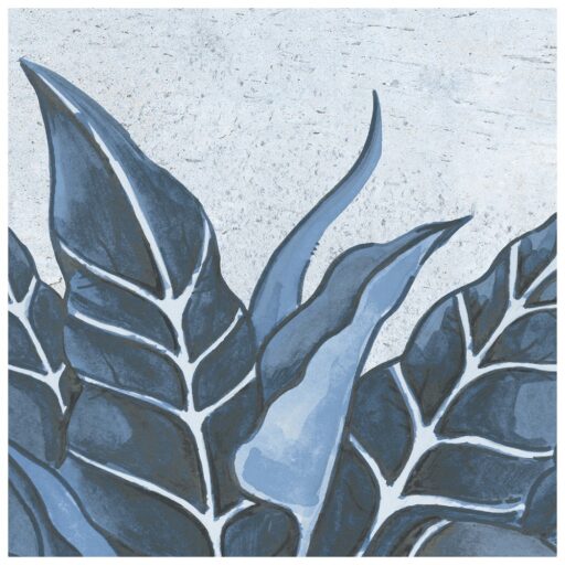 Nusa Botanic Sapphire 9-3/4 in. x 9-3/4 in. Porcelain Floor and Wall Tile