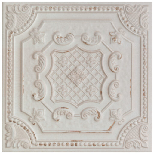 Fitz White 8 in. x 8 in. Ceramic Wall Tile