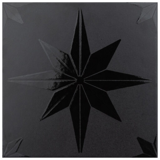 Stella Luxe Midnight 9-3/4 in. x 9-3/4 in. Porcelain Floor and Wall Tile