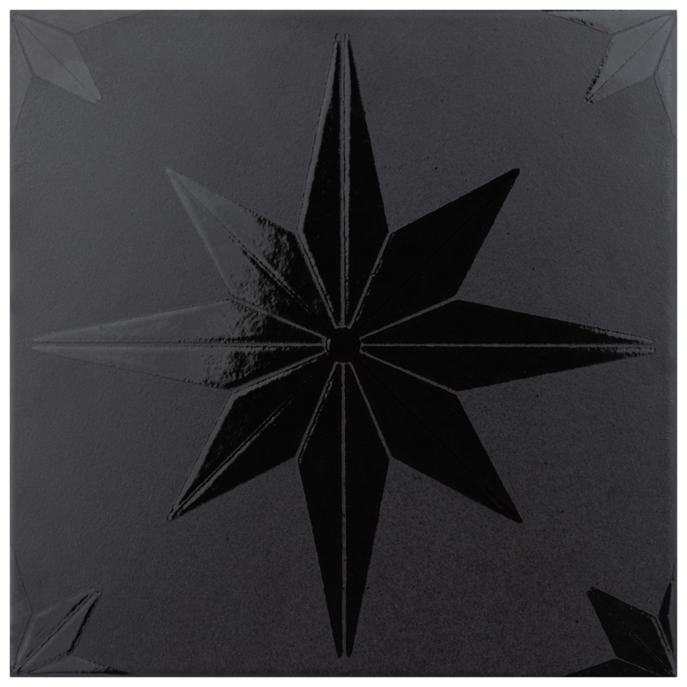Stella Luxe Midnight 9-3/4 in. x 9-3/4 in. Porcelain Floor and Wall Tile