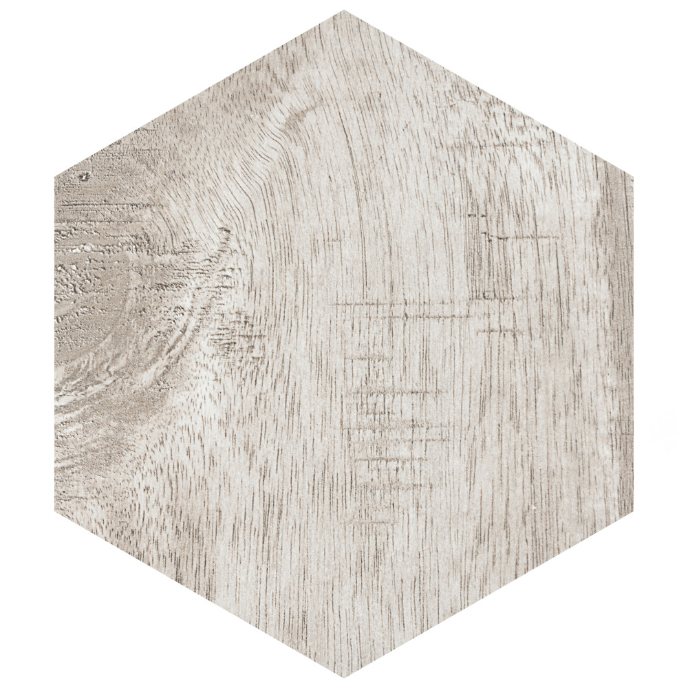 Sawnwood Hex Grey 8-5/8 in. x 9-7/8 in. Porcelain Floor and Wall Tile