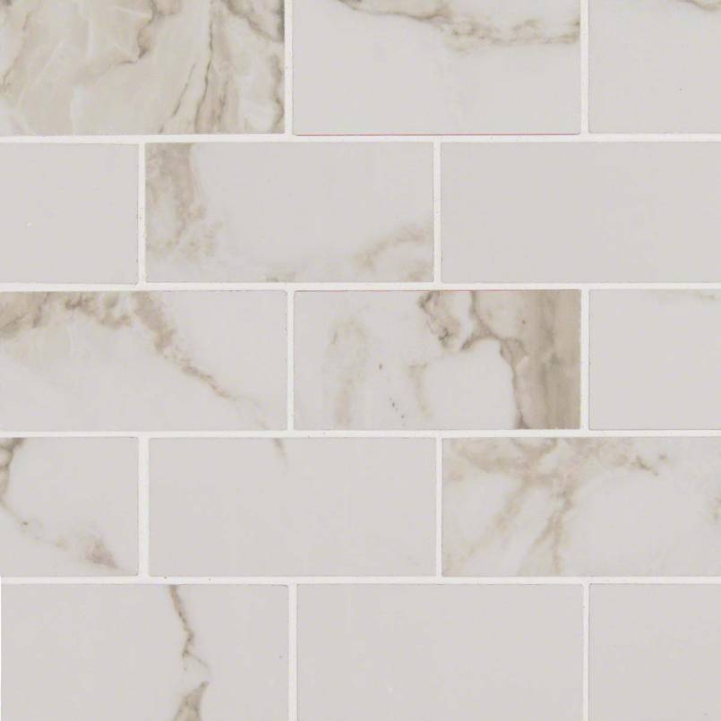 Pietra Calacatta 2X4 Mosaic