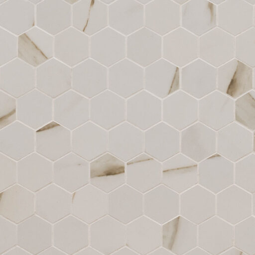 Pietra Calacatta 2X2 Hexagon Mosaic