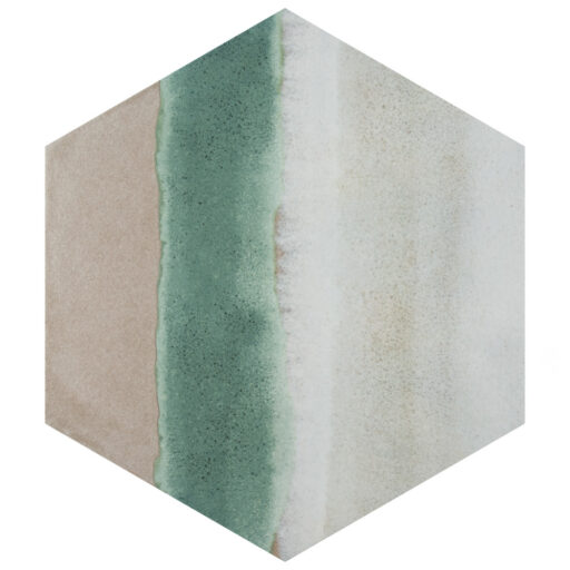 Matter Hex Canvas Taupe Green 7-7/8 in. x 9 in. Porcelain Floor and Wall Tile